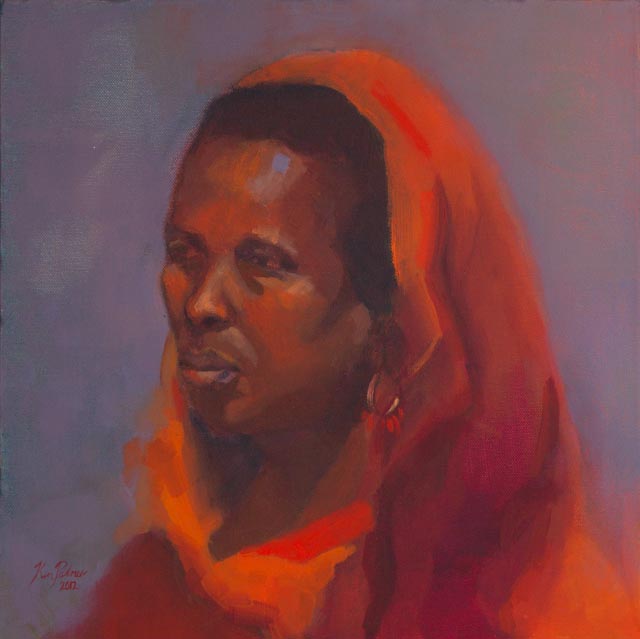 Ntombi with Tangerine Scarf