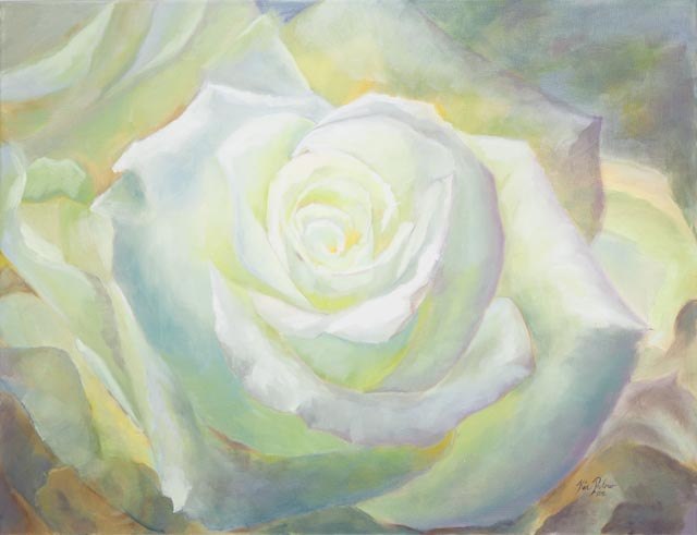 Soft White-Green Rose